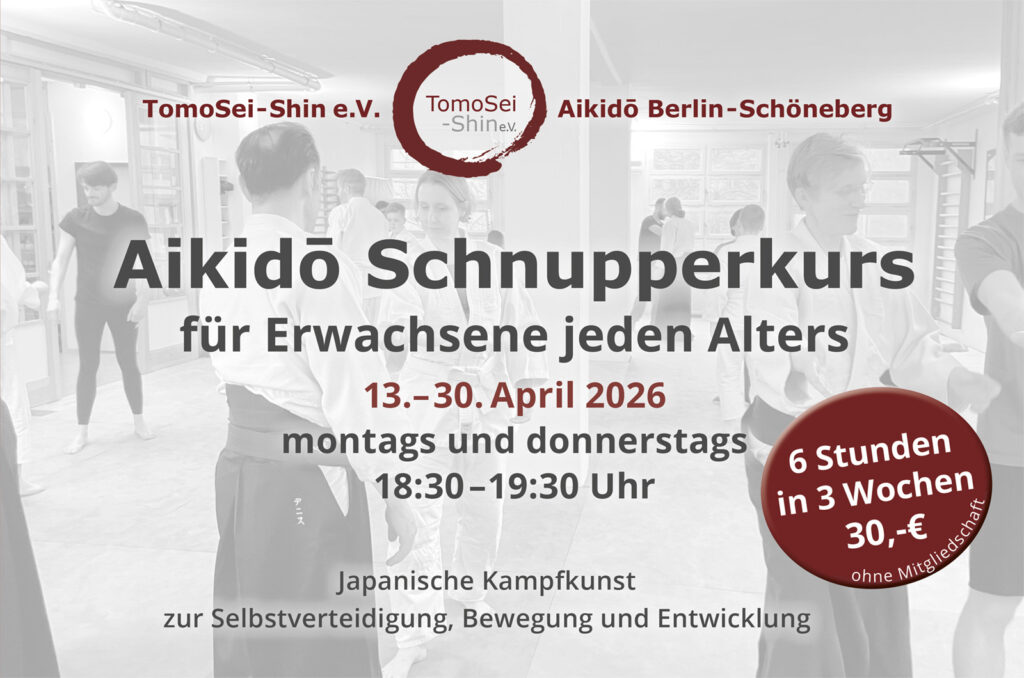 Aikido Schnupperkurs April 2026, 3 Wochen ohne Vertrag
